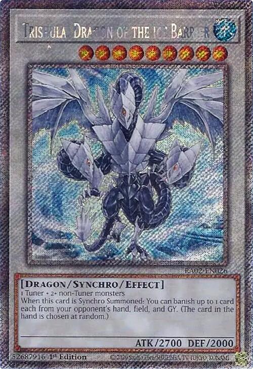 Trishula, Dragon of the Ice Barrier (Platinum Secret Rare) [RA02-EN026] Platinum Secret Rare | Good Games Adelaide SA