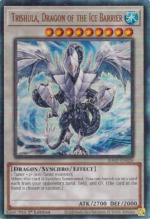 Trishula, Dragon of the Ice Barrier (PUR) [RA02-EN026] Prismatic Ultimate Rare | Good Games Adelaide SA