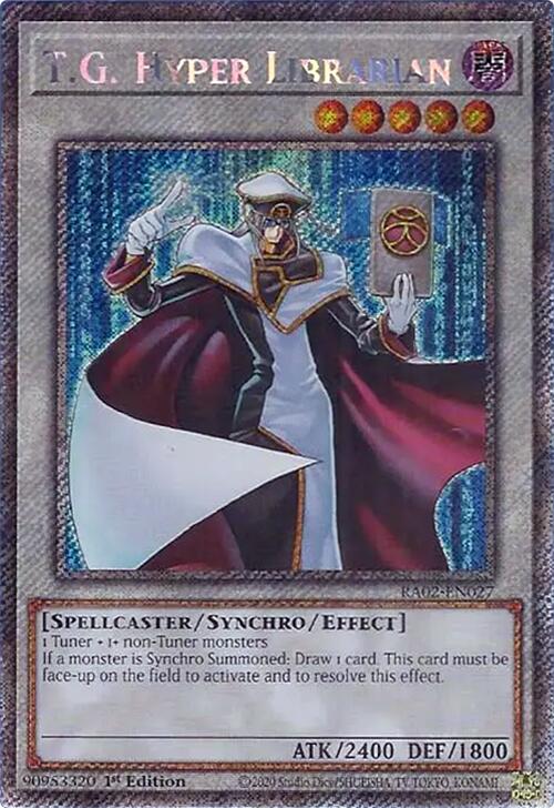 T.G. Hyper Librarian (Platinum Secret Rare) [RA02-EN027] Platinum Secret Rare | Good Games Adelaide SA