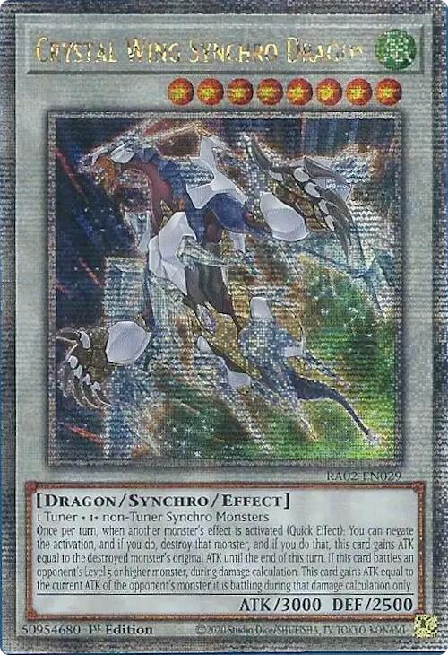 Crystal Wing Synchro Dragon (Quarter Century Secret Rare) [RA02-EN029] Quarter Century Secret Rare | Good Games Adelaide SA