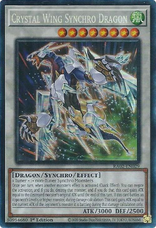 Crystal Wing Synchro Dragon (PCR) [RA02-EN029] Prismatic Collector's Rare | Good Games Adelaide SA