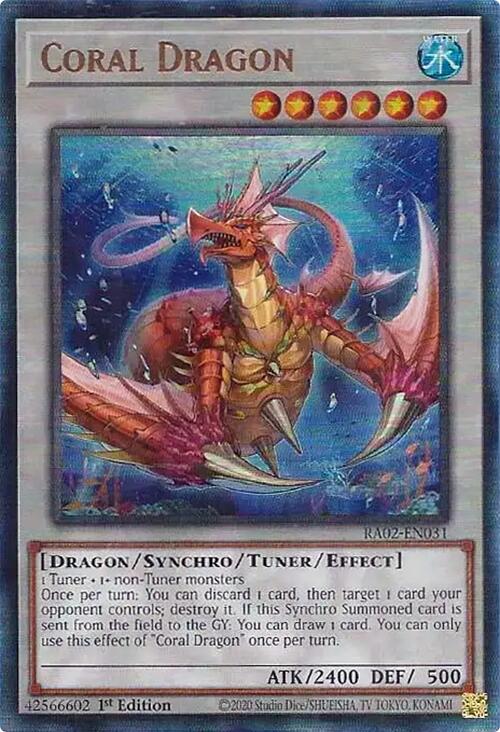 Coral Dragon (PUR) [RA02-EN031] Prismatic Ultimate Rare | Good Games Adelaide SA