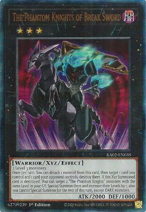 The Phantom Knights of Break Sword (PUR) [RA02-EN035] Prismatic Ultimate Rare | Good Games Adelaide SA