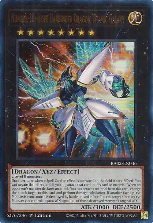 Number 38: Hope Harbinger Dragon Titanic Galaxy (UR) [RA02-EN036] Ultra Rare | Good Games Adelaide SA