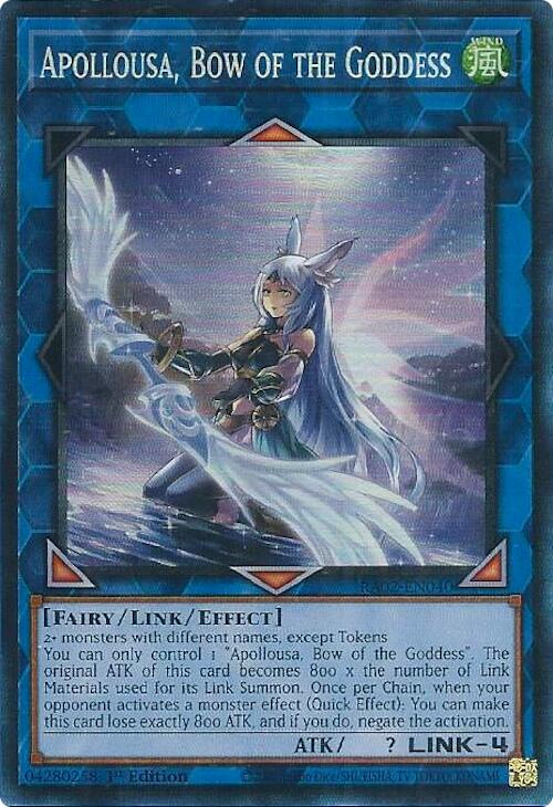 Apollousa, Bow of the Goddess (Alternate Art) (PCR) [RA02-EN040] Prismatic Collector's Rare | Good Games Adelaide SA