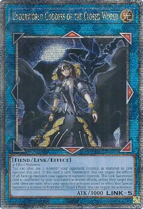 Underworld Goddess of the Closed World (Quarter Century Secret Rare) [RA02-EN045] Quarter Century Secret Rare | Good Games Adelaide SA