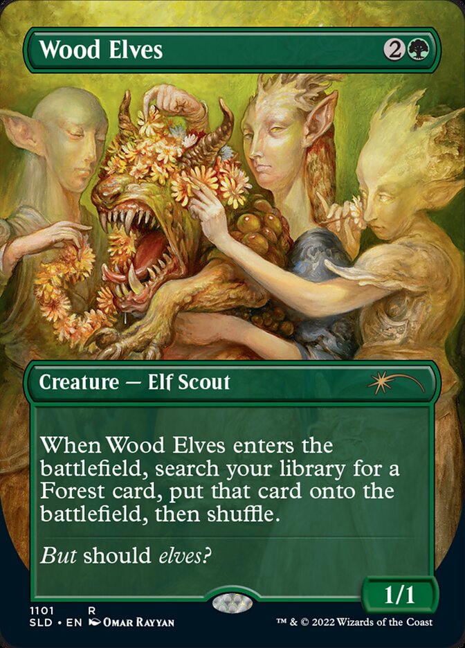 Wood Elves (Borderless) [Secret Lair Drop Series] | Good Games Adelaide SA