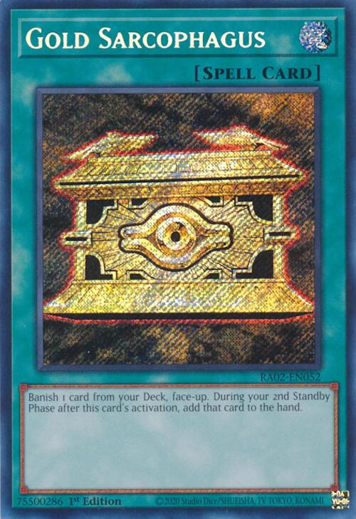 Gold Sarcophagus (Secret Rare) [RA02-EN052] Secret Rare | Good Games Adelaide SA
