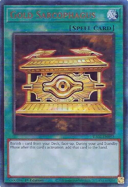Gold Sarcophagus (PUR) [RA02-EN052] Prismatic Ultimate Rare | Good Games Adelaide SA