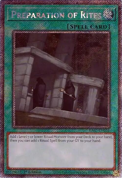 Preparation of Rites (Platinum Secret Rare) [RA02-EN056] Platinum Secret Rare | Good Games Adelaide SA