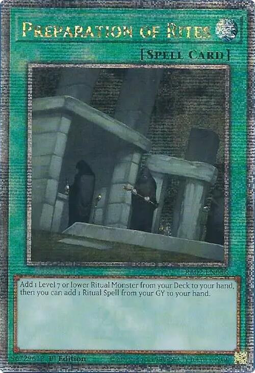 Preparation of Rites (Quarter Century Secret Rare) [RA02-EN056] Quarter Century Secret Rare | Good Games Adelaide SA