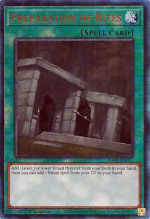 Preparation of Rites (PUR) [RA02-EN056] Prismatic Ultimate Rare | Good Games Adelaide SA