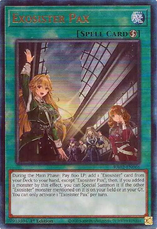 Exosister Pax (PUR) [RA02-EN066] Prismatic Ultimate Rare | Good Games Adelaide SA