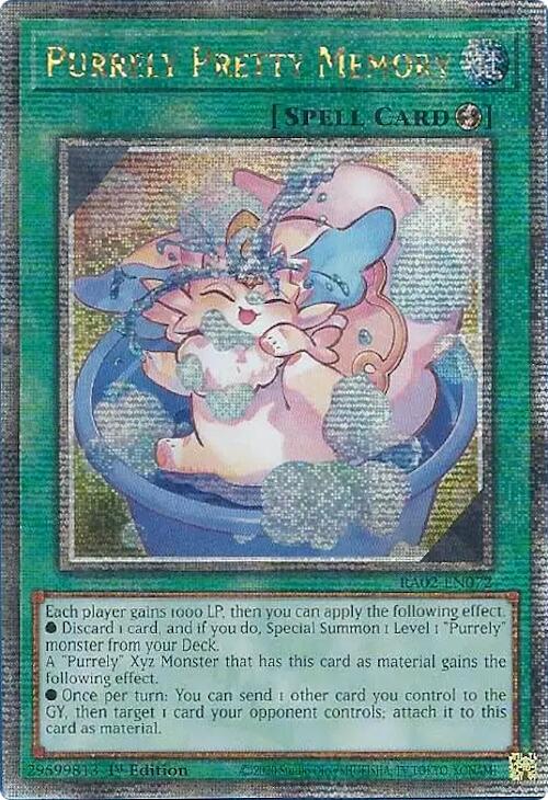 Purrely Pretty Memory (Quarter Century Secret Rare) [RA02-EN072] Quarter Century Secret Rare | Good Games Adelaide SA