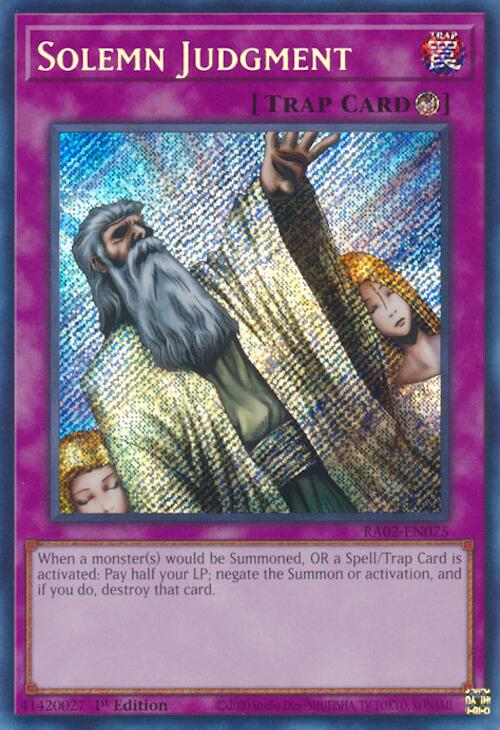 Solemn Judgment (Secret Rare) [RA02-EN075] Secret Rare | Good Games Adelaide SA