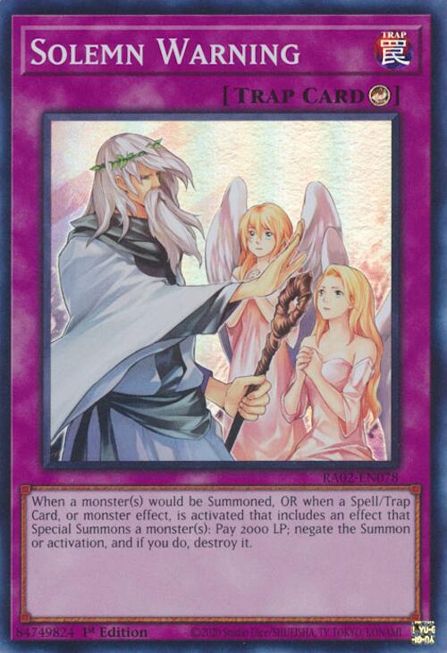 Solemn Warning [RA02-EN078] Super Rare | Good Games Adelaide SA