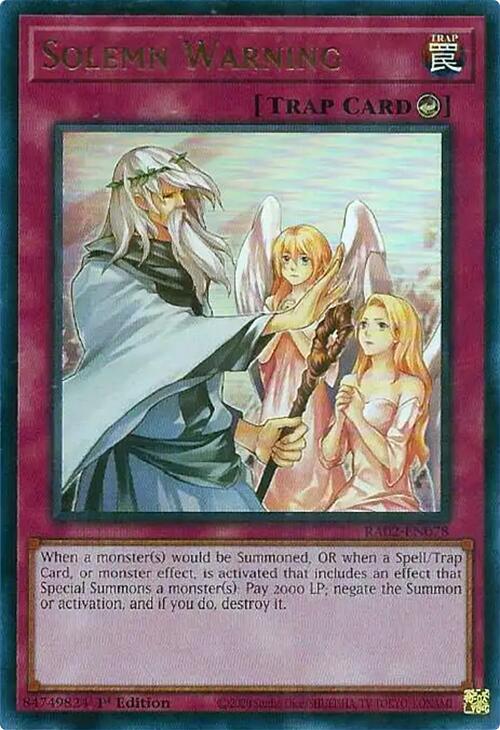 Solemn Warning (UR) [RA02-EN078] Ultra Rare | Good Games Adelaide SA