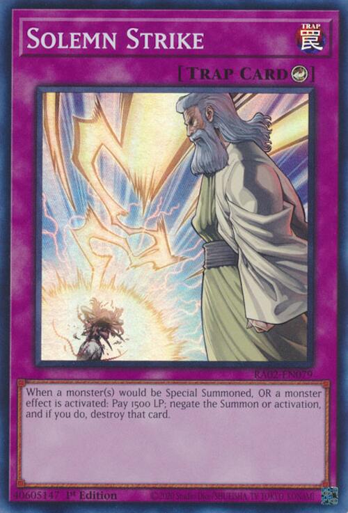Solemn Strike [RA02-EN079] Super Rare | Good Games Adelaide SA