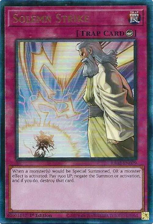 Solemn Strike (PUR) [RA02-EN079] Prismatic Ultimate Rare | Good Games Adelaide SA