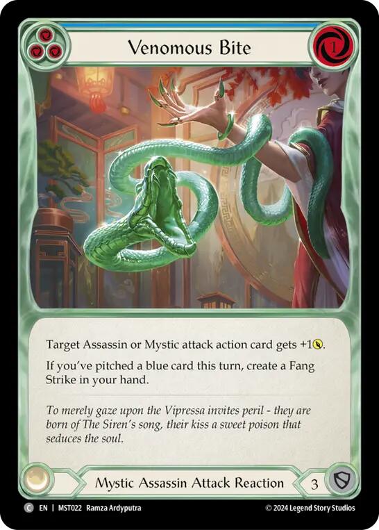 Venomous Bite (Blue) [MST022] (Part the Mistveil) | Good Games Adelaide SA