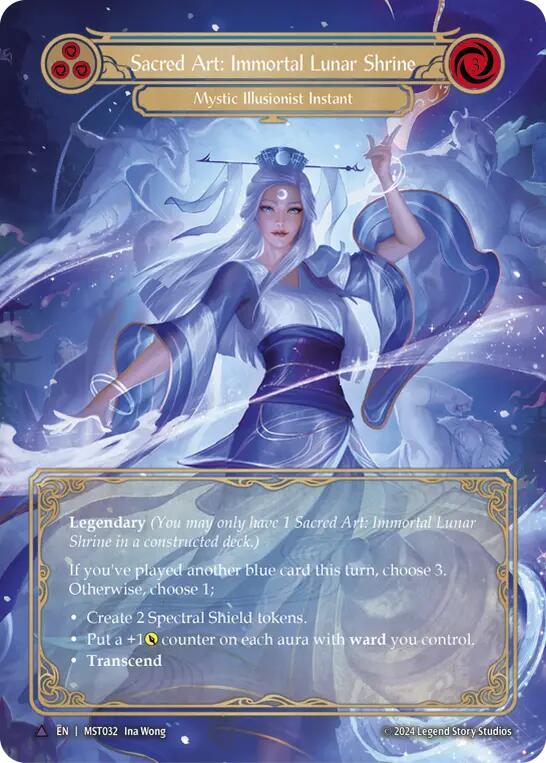 Sacred Art: Immortal Lunar Shrine // Inner Chi (Marvel) [MST032] (Part the Mistveil)  Cold Foil | Good Games Adelaide SA