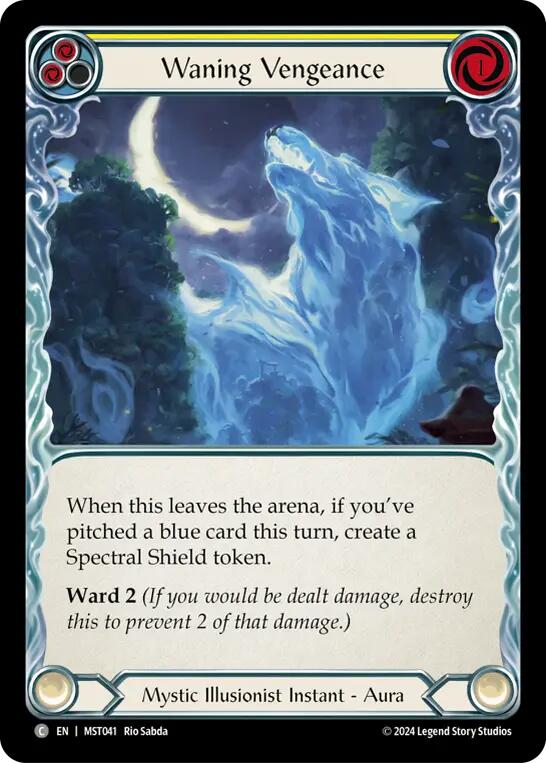 Waning Vengeance (Yellow) [MST041] (Part the Mistveil) | Good Games Adelaide SA