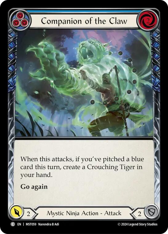 Companion of the Claw (Blue) [MST059] (Part the Mistveil)  Rainbow Foil | Good Games Adelaide SA