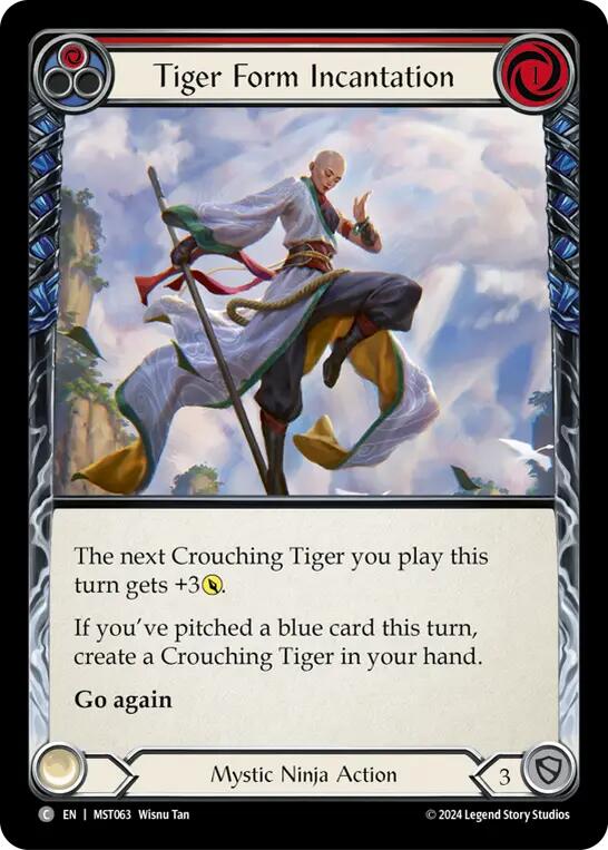 Tiger Form Incantation (Red) [MST063] (Part the Mistveil)  Rainbow Foil | Good Games Adelaide SA