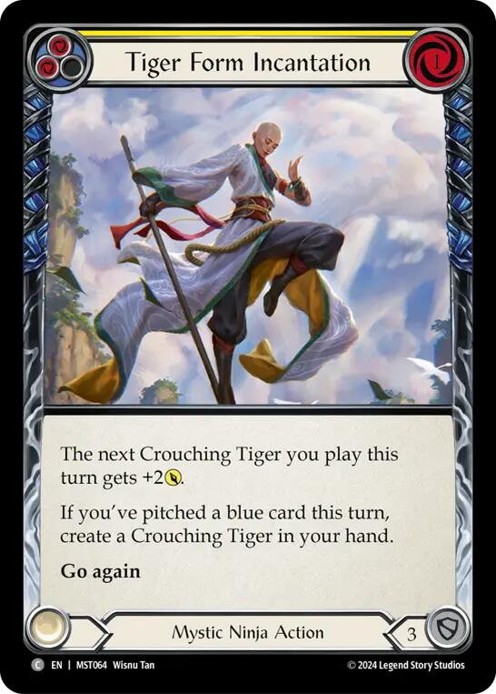 Tiger Form Incantation (Yellow) [MST064] (Part the Mistveil)  Rainbow Foil | Good Games Adelaide SA