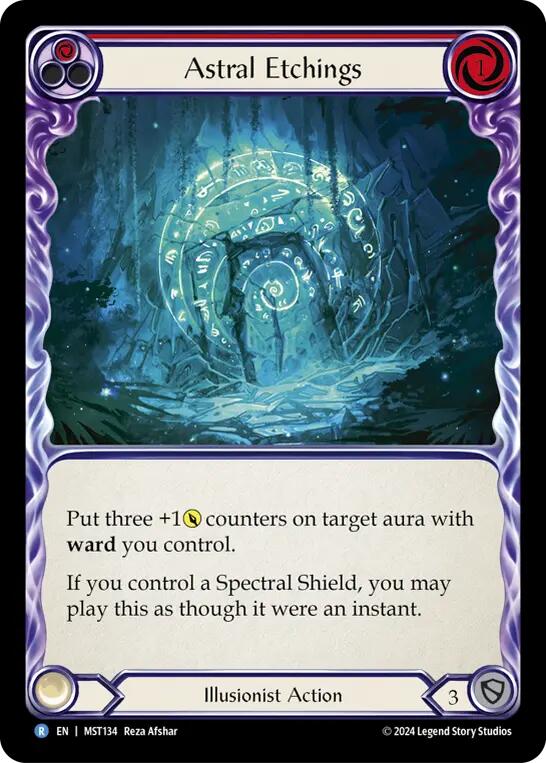 Astral Etchings (Red) [MST134] (Part the Mistveil)  Rainbow Foil | Good Games Adelaide SA