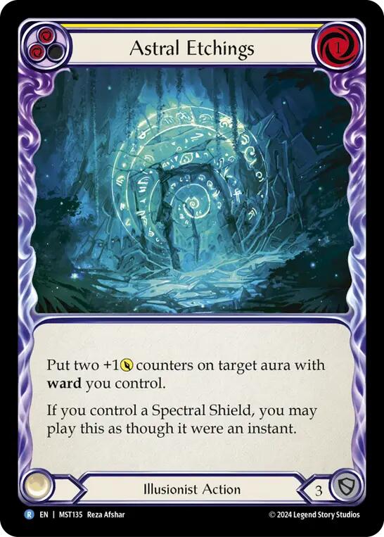 Astral Etchings (Yellow) [MST135] (Part the Mistveil)  Rainbow Foil | Good Games Adelaide SA