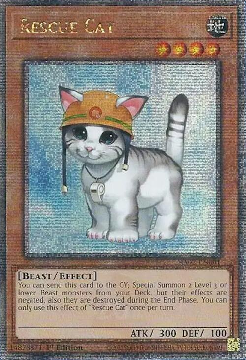 Rescue Cat (Quarter Century Secret Rare) [RA02-EN001] Quarter Century Secret Rare | Good Games Adelaide SA