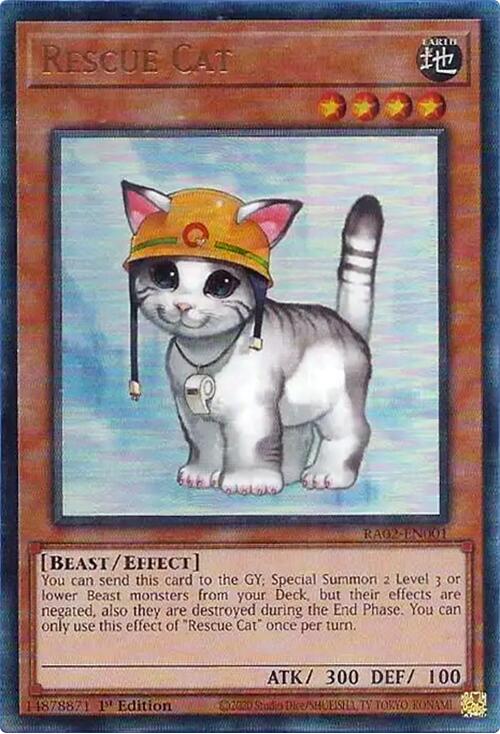 Rescue Cat (PUR) [RA02-EN001] Prismatic Ultimate Rare | Good Games Adelaide SA
