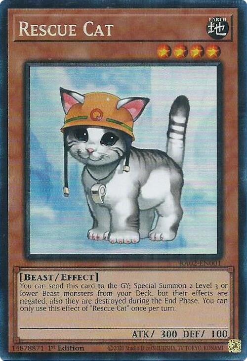 Rescue Cat (PCR) [RA02-EN001] Prismatic Collector's Rare | Good Games Adelaide SA
