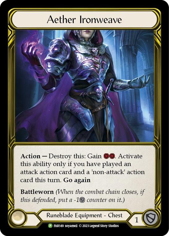 Aether Ironweave (Golden) [FAB149] (Promo)  Cold Foil | Good Games Adelaide SA