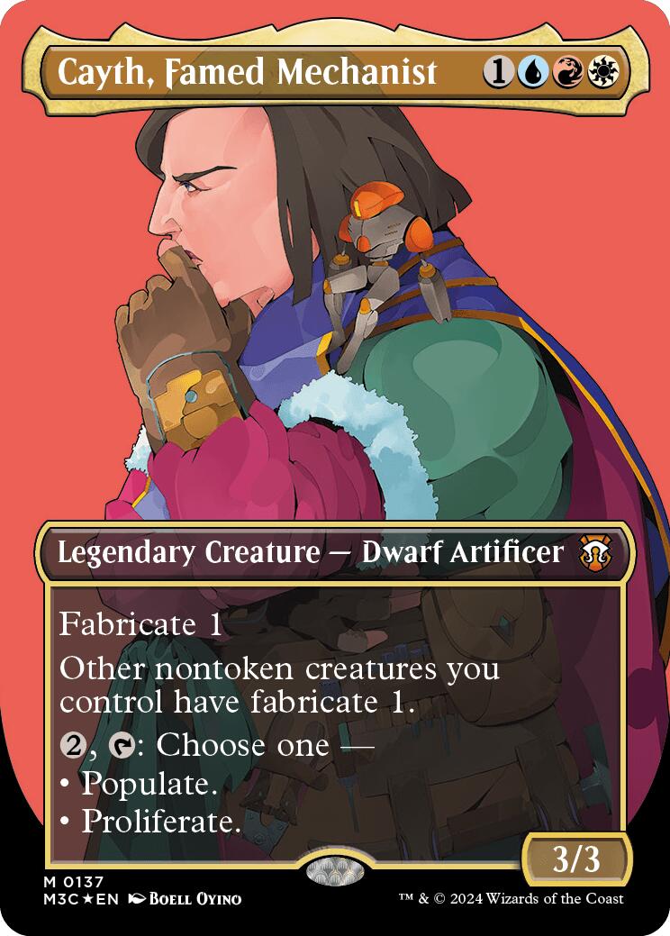 Cayth, Famed Mechanist (Borderless) (Ripple Foil) [Modern Horizons 3 Commander] | Good Games Adelaide SA