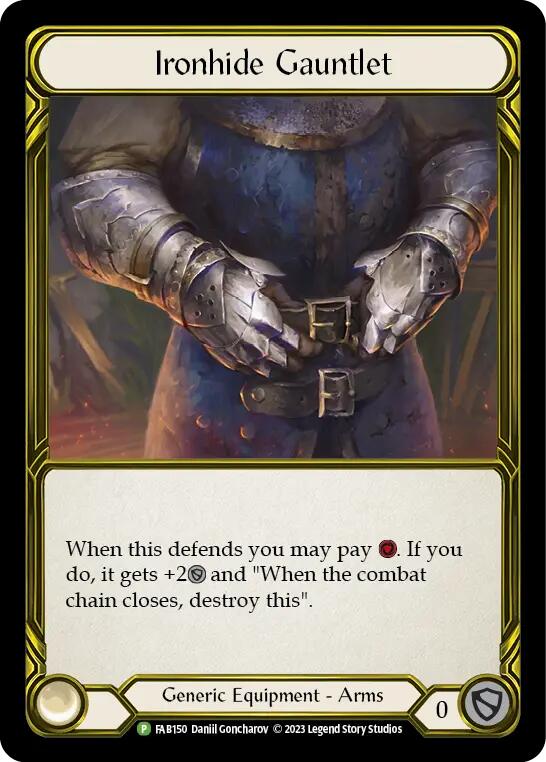 Ironhide Gauntlet (Golden) [FAB150] (Promo)  Cold Foil | Good Games Adelaide SA