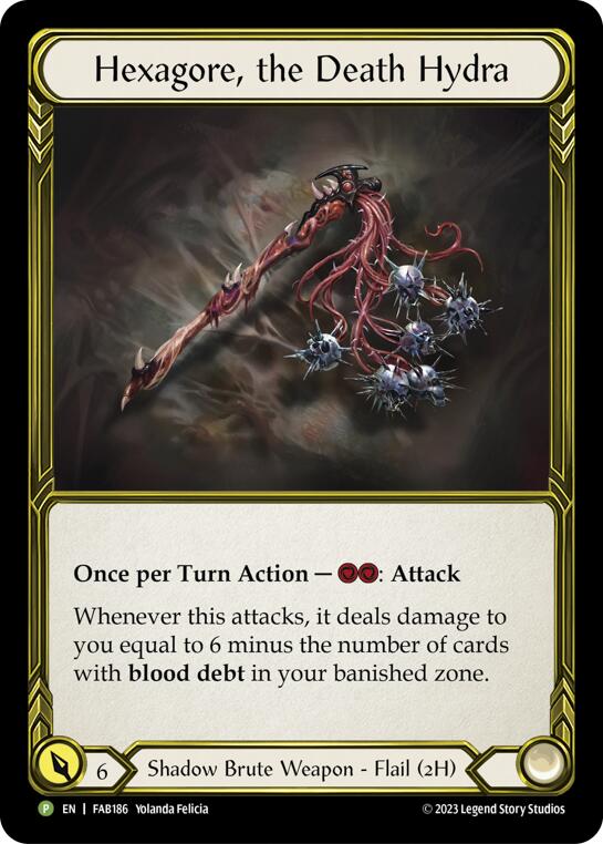 Hexagore, the Death Hydra (Golden) [FAB186] (Promo)  Cold Foil | Good Games Adelaide SA