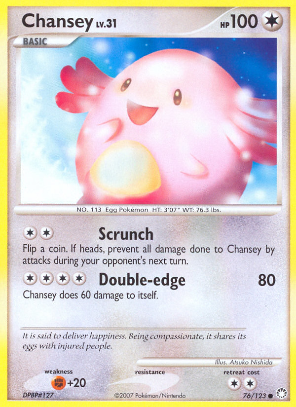 Chansey (76/123) [Diamond & Pearl: Mysterious Treasures] | Good Games Adelaide SA