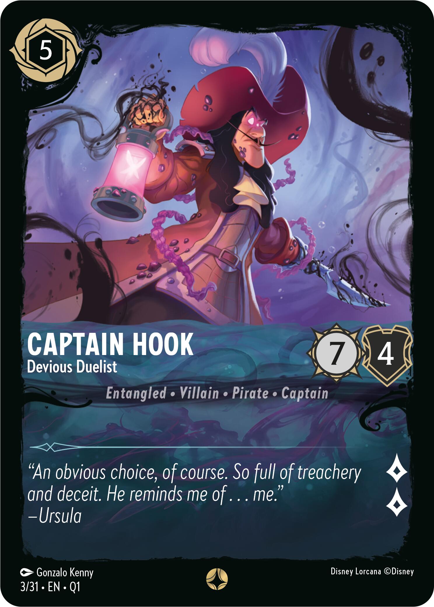 Captain Hook - Devious Duelist (3/31) [Illumineer's Quest: Deep Trouble] | Good Games Adelaide SA