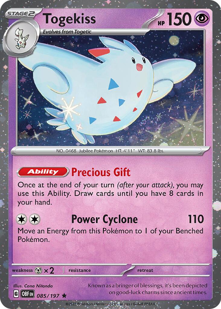 Togekiss (085/197) (Cosmos Holo) [Scarlet & Violet: Obsidian Flames] | Good Games Adelaide SA