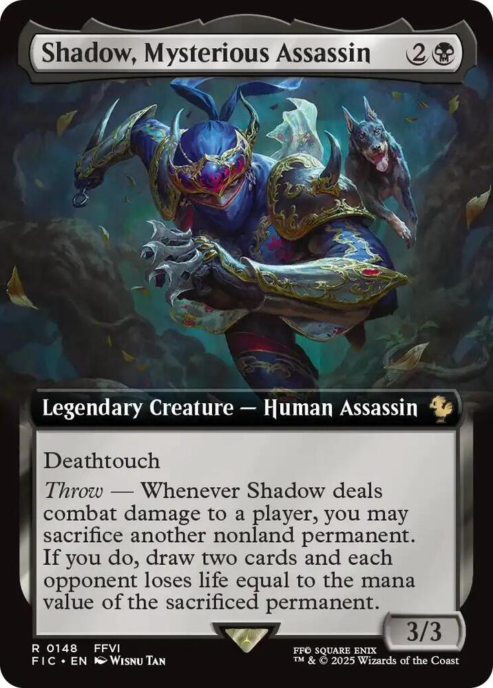 Shadow Mysterious Assassin 148 (Commander: FINAL FANTASY)  - Extended Art | Good Games Adelaide SA