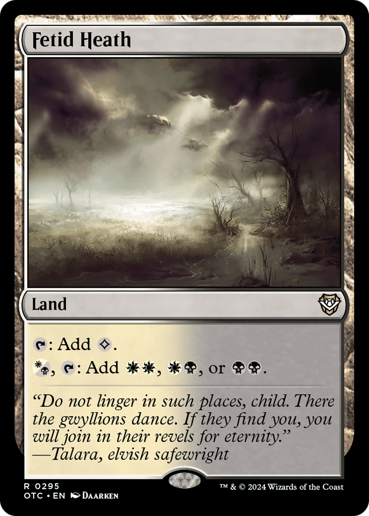 Fetid Heath [Outlaws of Thunder Junction Commander] | Good Games Adelaide SA