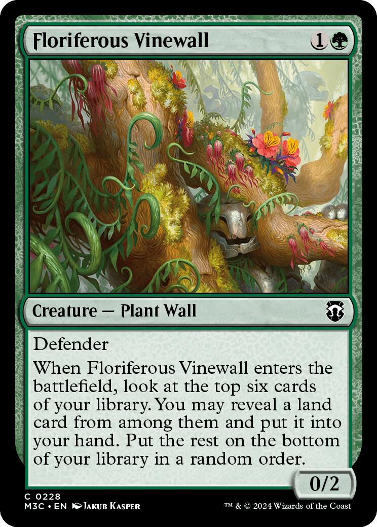 Floriferous Vinewall [Modern Horizons 3 Commander] | Good Games Adelaide SA