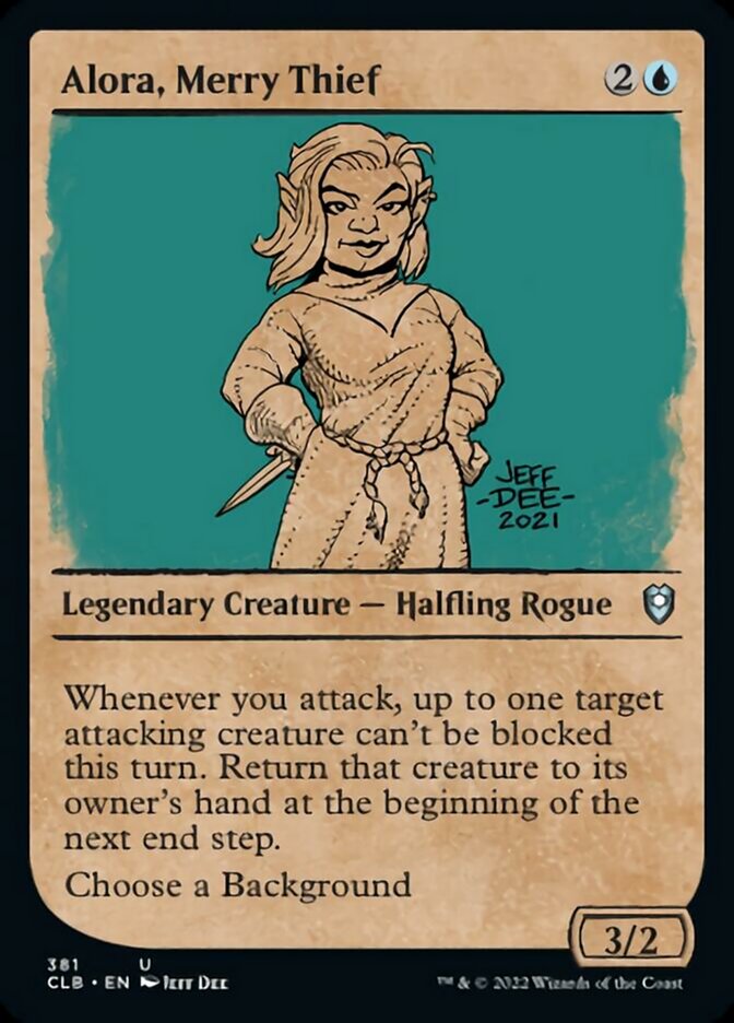 Alora, Merry Thief (Showcase) [Commander Legends: Battle for Baldur's Gate] | Good Games Adelaide SA