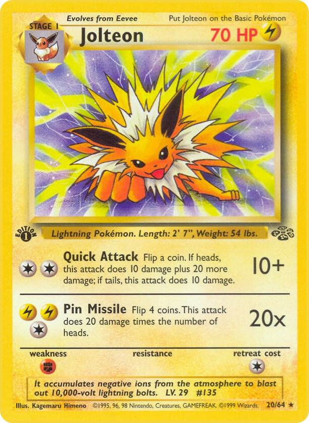 Jolteon 20/64 (Jungle)  - 1st Edition | Good Games Adelaide SA