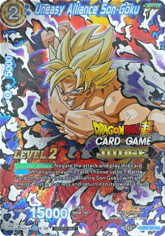 Uneasy Alliance Son Goku (Level 2) (DB1-096) [Judge Promotion Cards] | Good Games Adelaide SA