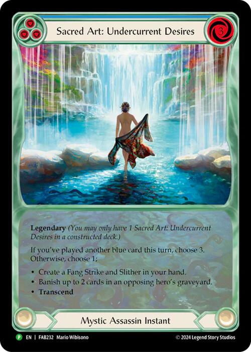 Sacred Art: Undercurrent Desires [FAB232] (Promo)  Rainbow Foil | Good Games Adelaide SA