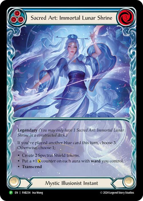 Sacred Art: Immortal Lunar Shrine [FAB234] (Promo)  Rainbow Foil | Good Games Adelaide SA