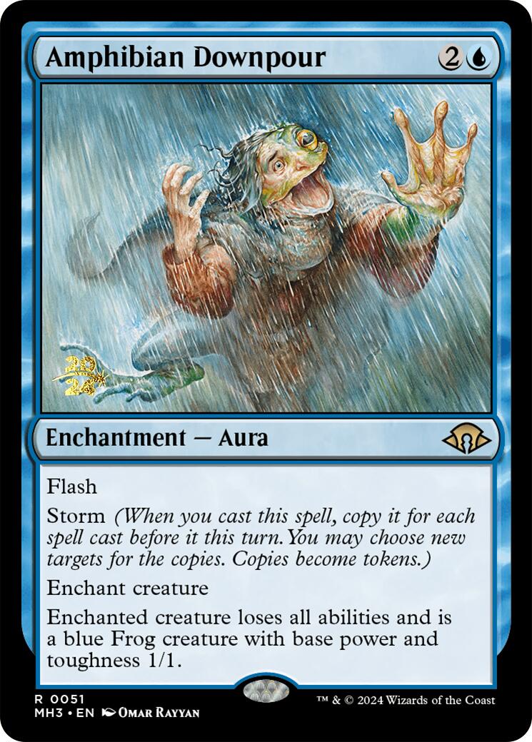 Amphibian Downpour [Modern Horizons 3 Prerelese Promos] | Good Games Adelaide SA